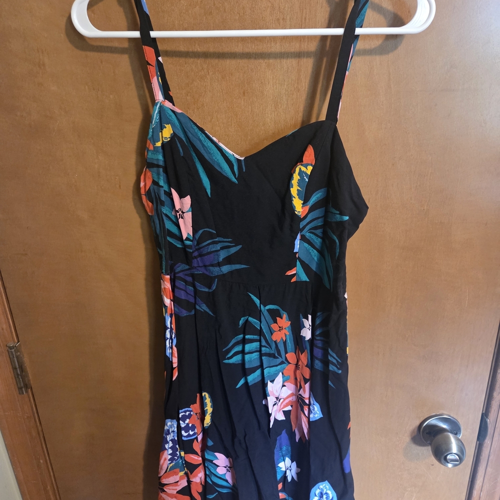 Old Navy Black Floral Mini Dress